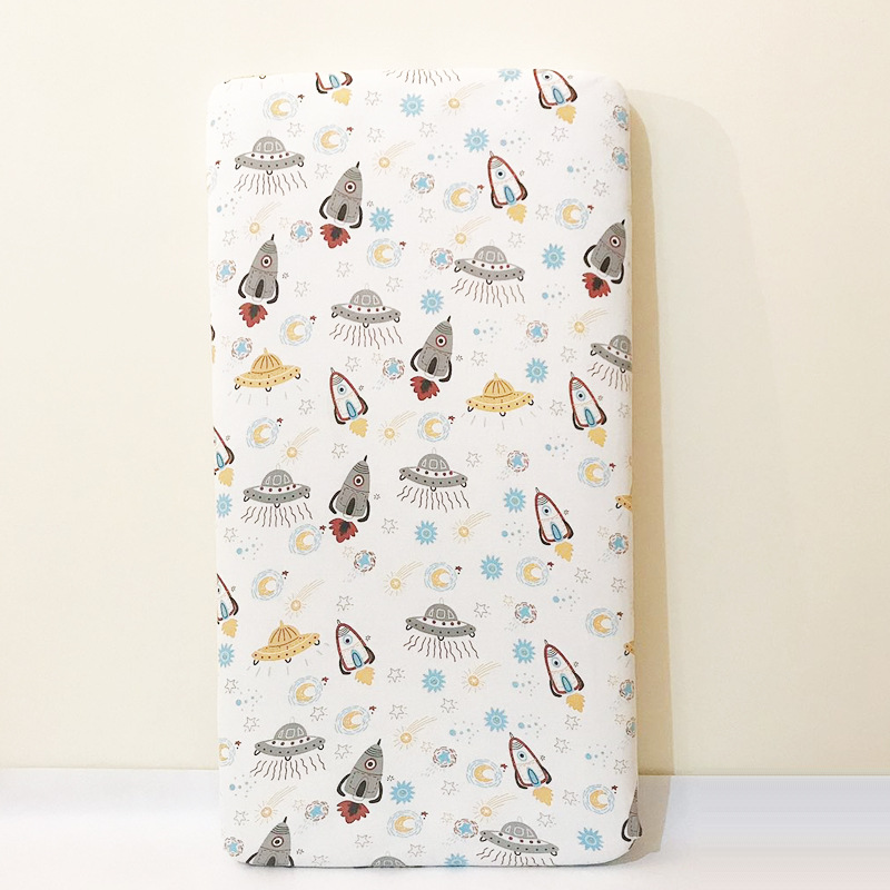 100% Organic Cotton Knitted Jersey Soft Breathable Comfortable Baby Crib Sheet - View 5
