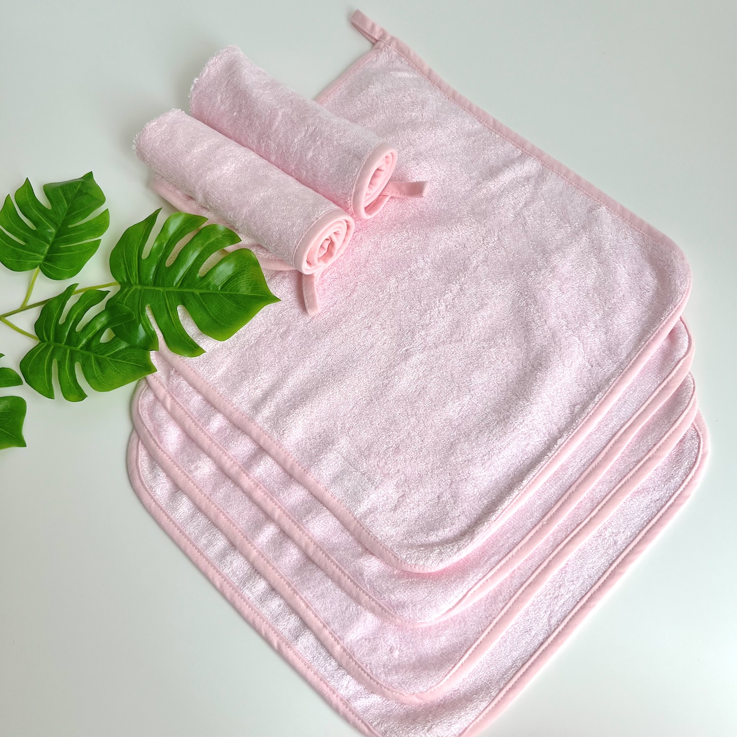 Bamboo Washcloth Big Size 30*30cm Thick Hand Towel With Hanging Hooks Finger Tip Towel For Baby And Adult Makeup Remover Facial Cleansing Cloths - View 4