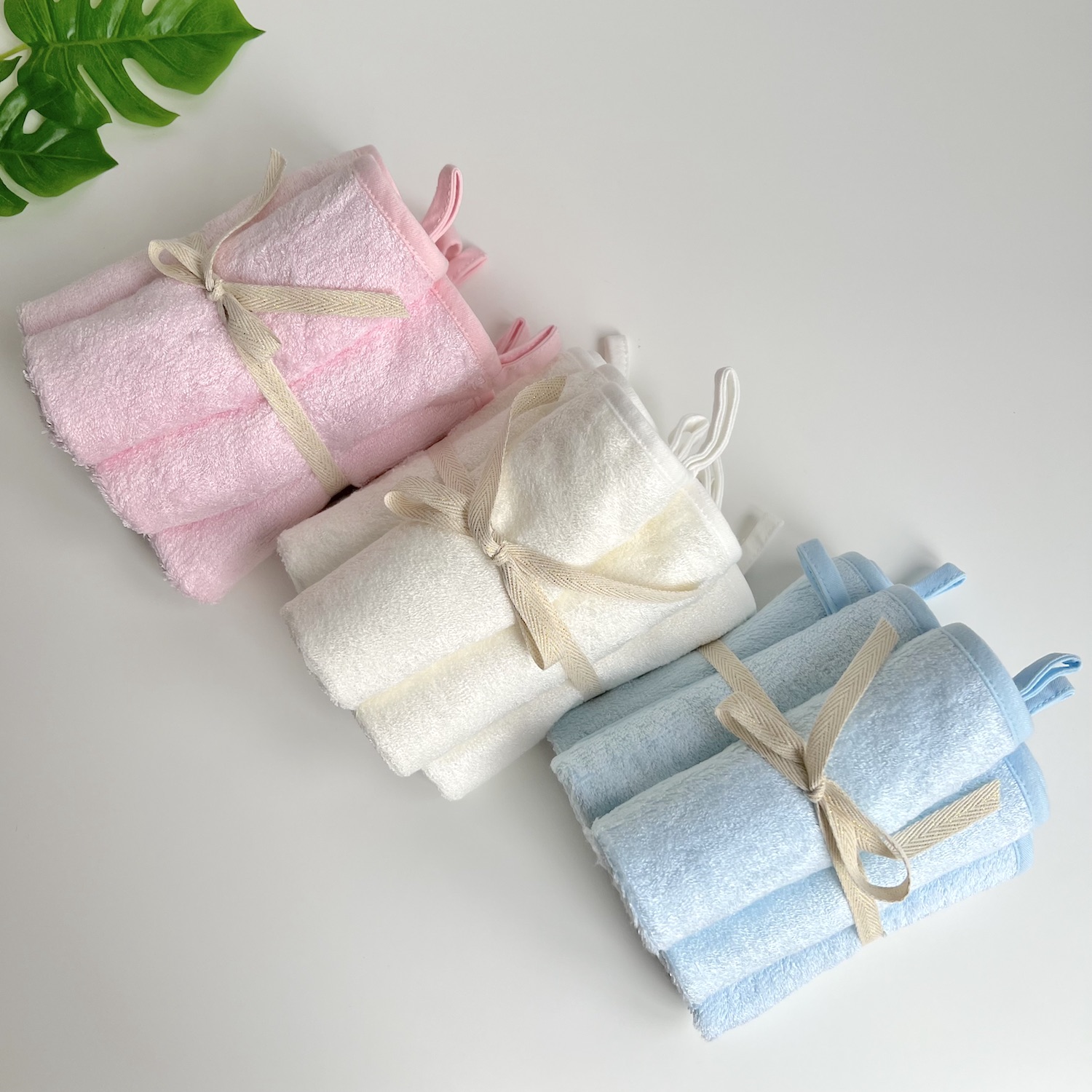 Bamboo Washcloth Big Size 30*30cm Thick Hand Towel With Hanging Hooks Finger Tip Towel For Baby And Adult Makeup Remover Facial Cleansing Cloths