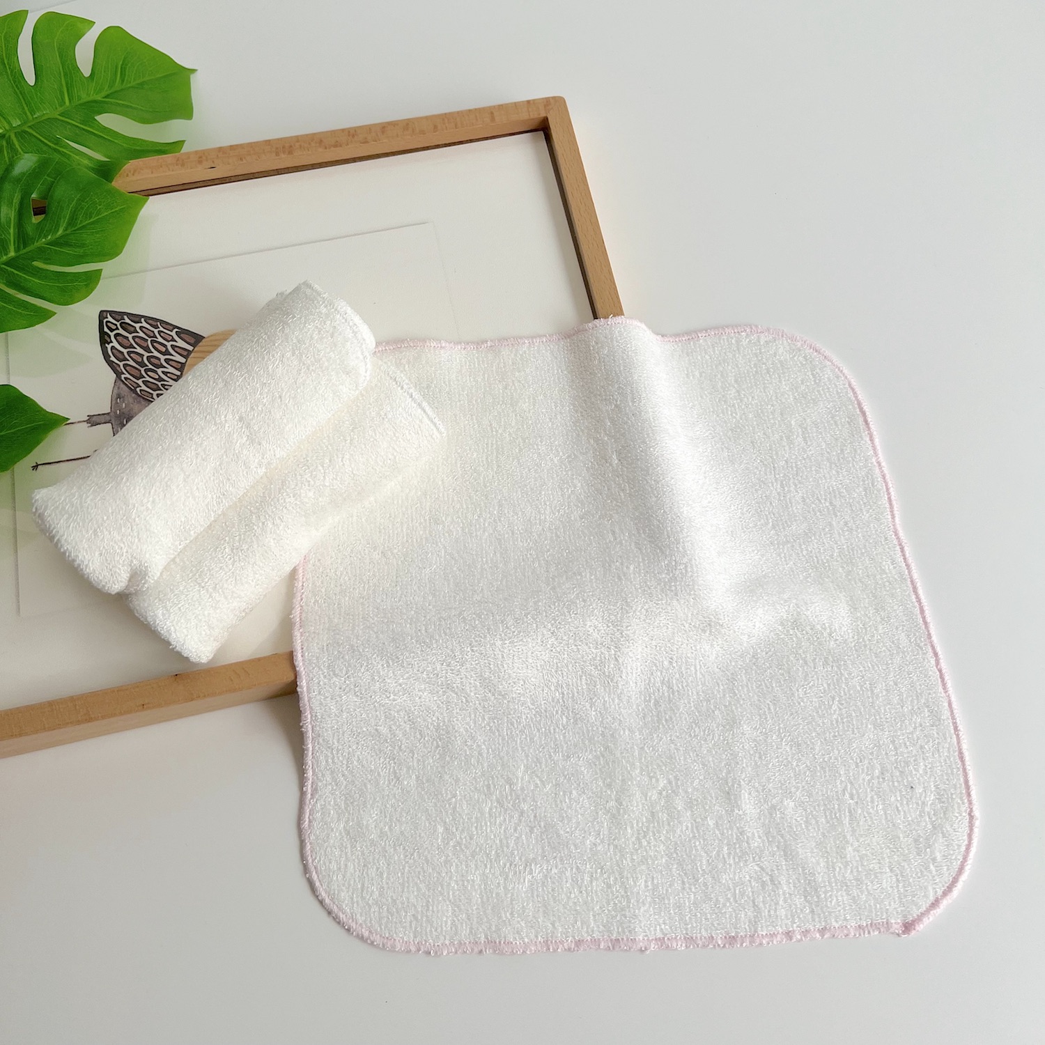 Bamboo Density Stitch Edge Washcloth Hand Facial Towel For Baby Kids Child And Adult Make Up Remover Cloths - View 5