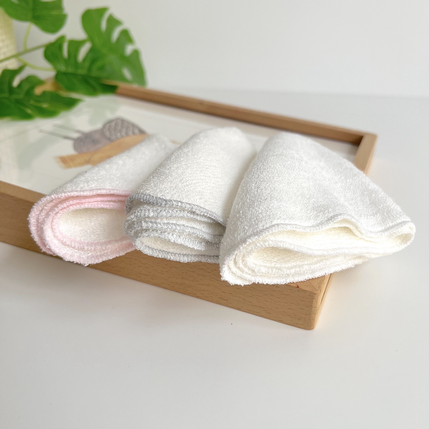 Bamboo Density Stitch Edge Washcloth Hand Facial Towel For Baby Kids Child And Adult Make Up Remover Cloths - View 4