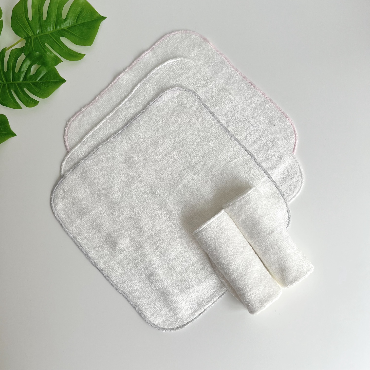 Bamboo Density Stitch Edge Washcloth Hand Facial Towel For Baby Kids Child And Adult Make Up Remover Cloths - View 2