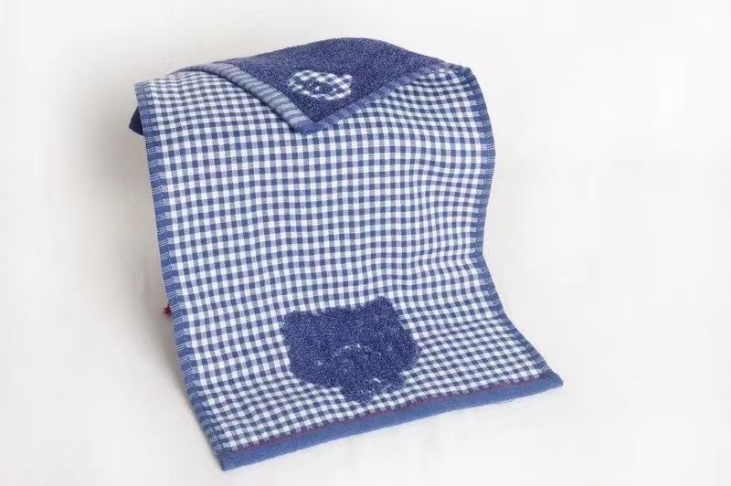 Bamboo Cotton Cartoon Soft Hand Facial Towel For Boys One Side Muslin Jacquard Another Side Terry