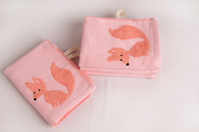 Bamboo Cotton Cartoon Hand Facial Towel For Girls Kids Child One Side Muslin Jacquard Another Side Terry - View 7