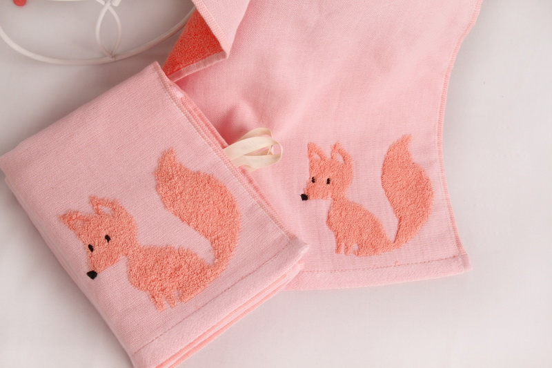 Bamboo Cotton Cartoon Hand Facial Towel For Girls Kids Child One Side Muslin Jacquard Another Side Terry - View 5