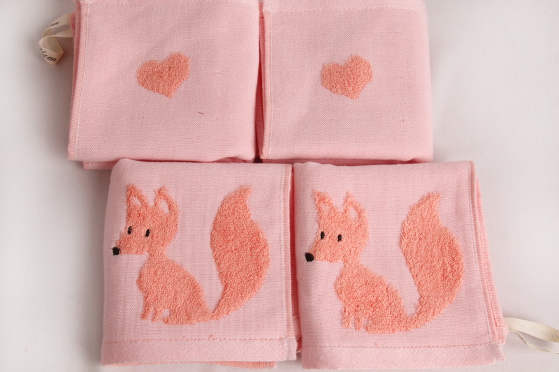 Bamboo Cotton Cartoon Hand Facial Towel For Girls Kids Child One Side Muslin Jacquard Another Side Terry - View 3