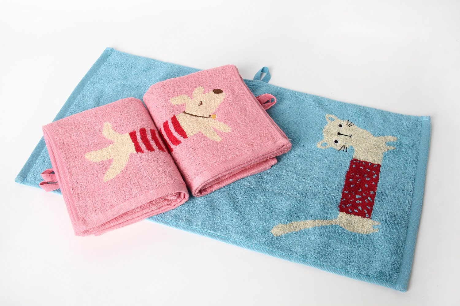Bamboo Cotton Cartoon Super Soft Hand Facial Towel For Boys And Girls Yarn Dyed Jacquard