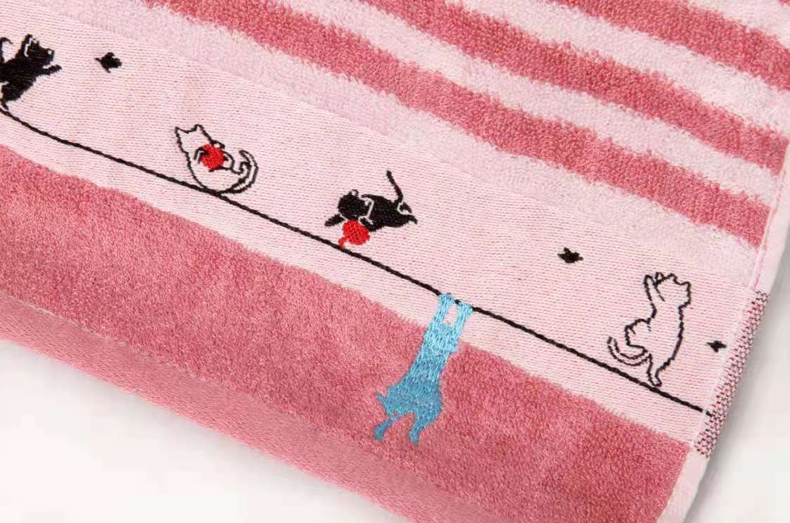 HOT Bamboo Cotton Cartoon Super Soft Hand Facial Towel For Boys And Girls Big Size And Thick Yarn Dyed Jacquard And Embroidery - View 8