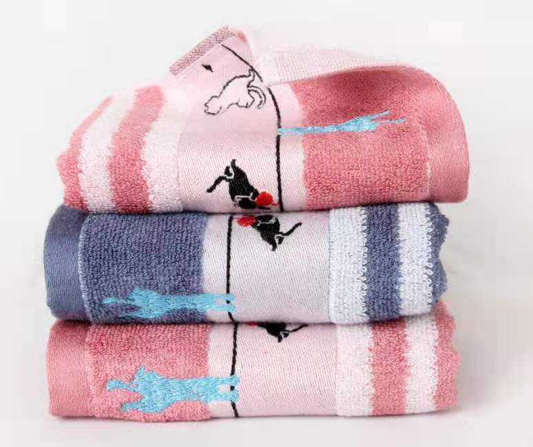 HOT Bamboo Cotton Cartoon Super Soft Hand Facial Towel For Boys And Girls Big Size And Thick Yarn Dyed Jacquard And Embroidery - View 7
