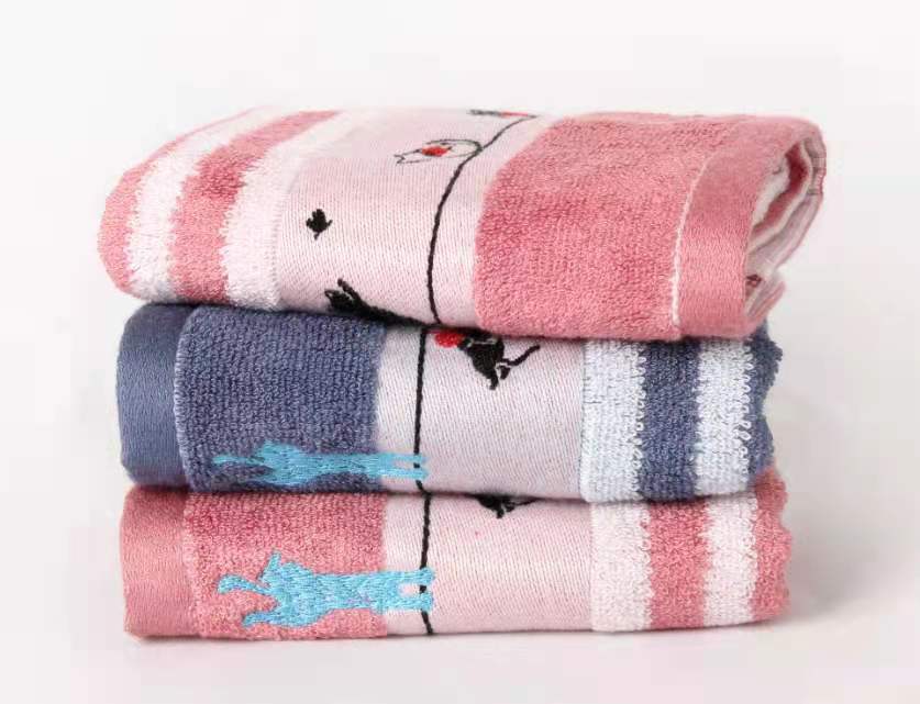 HOT Bamboo Cotton Cartoon Super Soft Hand Facial Towel For Boys And Girls Big Size And Thick Yarn Dyed Jacquard And Embroidery - View 6