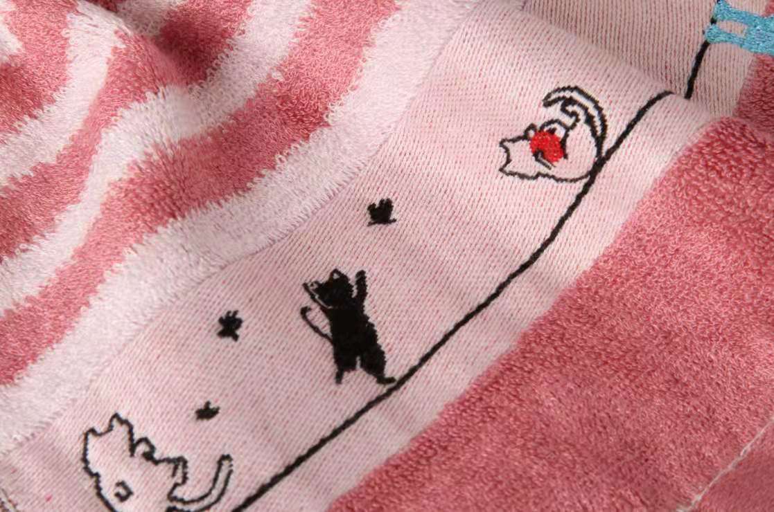 HOT Bamboo Cotton Cartoon Super Soft Hand Facial Towel For Boys And Girls Big Size And Thick Yarn Dyed Jacquard And Embroidery - View 4
