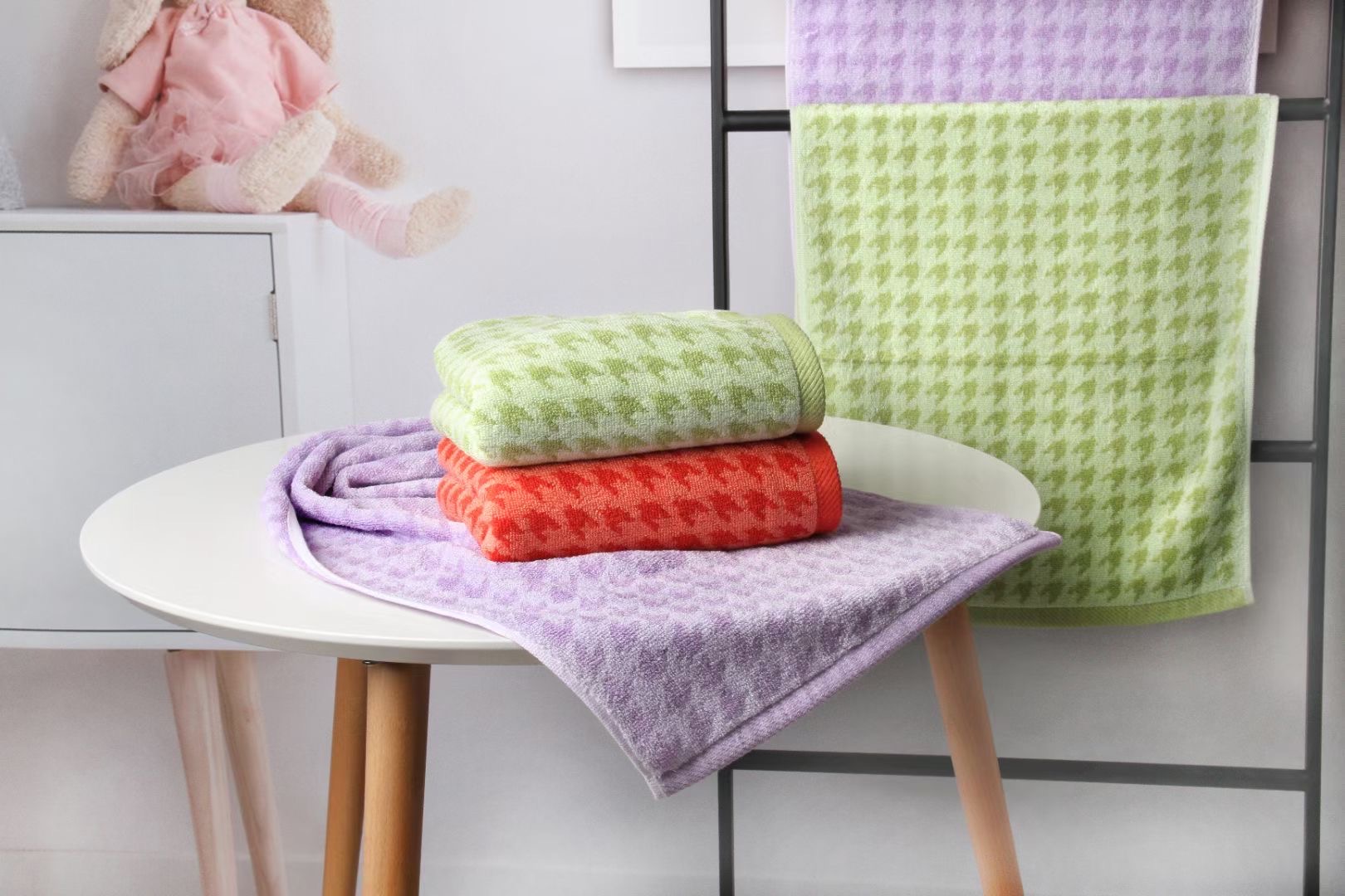 NEW Bamboo Cotton Super Soft Hand Facial Towel Large And Thick For Teens And Adults Yarn Dyed Jacquard - View 4
