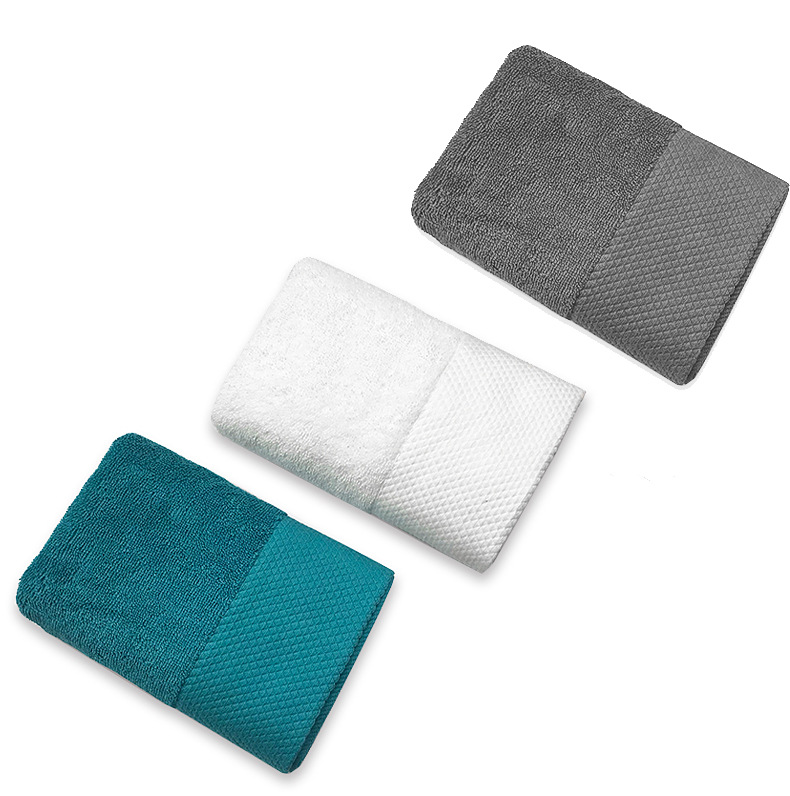 Luxury Soft Organic Cotton Hotel Towels Sets Stock Supply Customized Embroidery Logo And Labels - View 3