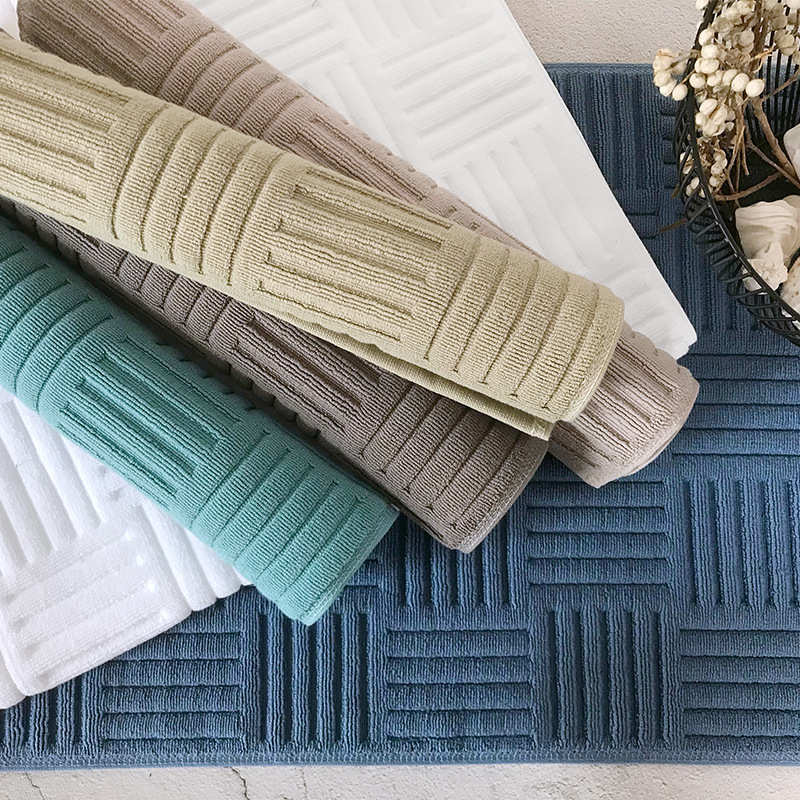 Organic Cotton Hotel Bath Mat Bathroom Mat Thick Towels Stock Supply Customized Embroidery Logo And Labels - View 2
