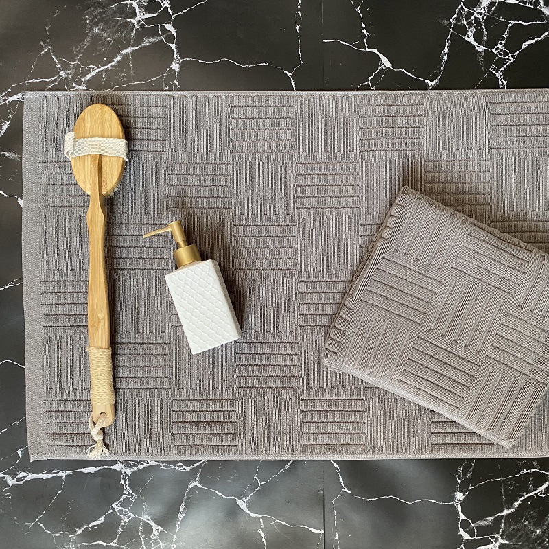 Organic Cotton Hotel Bath Mat Bathroom Mat Thick Towels Stock Supply Customized Embroidery Logo And Labels - View 5