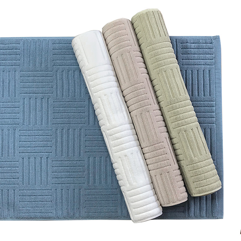 Organic Cotton Hotel Bath Mat Bathroom Mat Thick Towels Stock Supply Customized Embroidery Logo And Labels - View 4