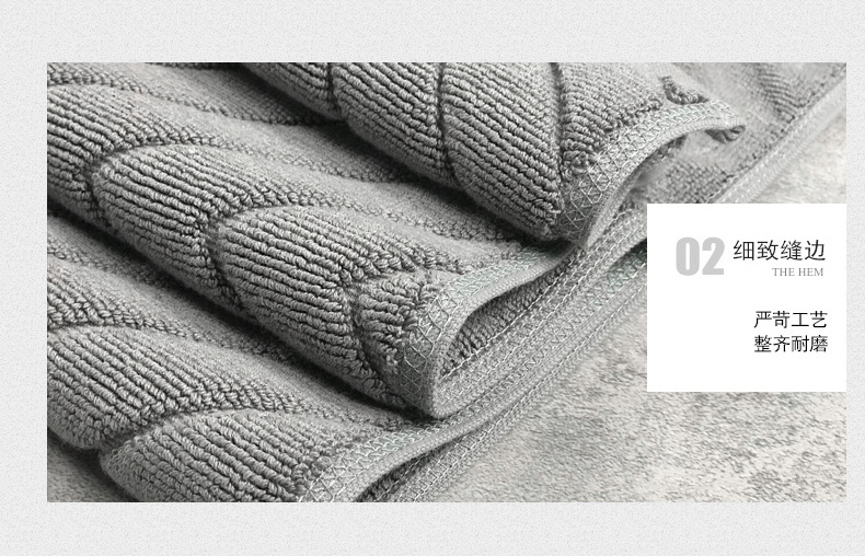 Cotton Hotel Bath Mat Bathroom Mat Spa Thick Towels Stock High Absorbent Supply Customized Embroidery Logo And Labels - View 5