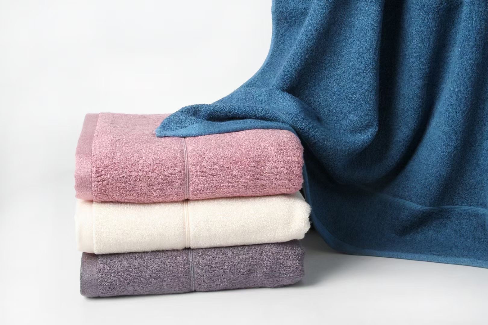 Large 80*150 Mid Thick Soft Bamboo Cotton Bath Towel For Bathroom, Spa ,GYM - View 4