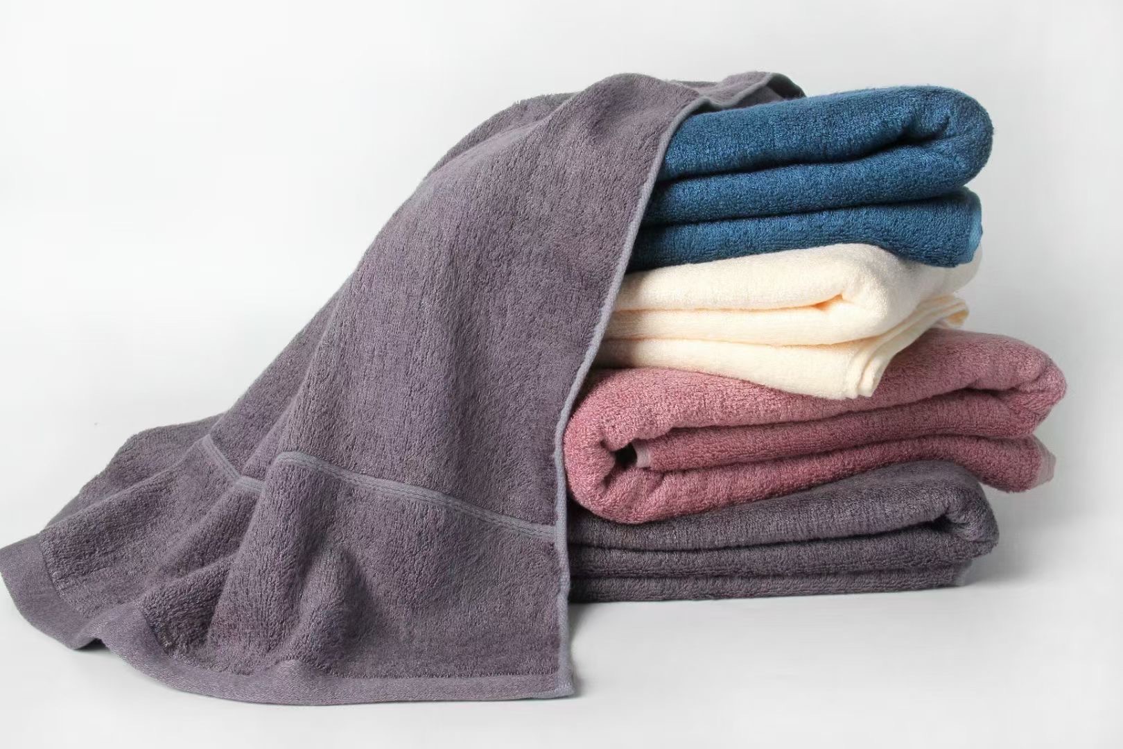Large 80*150 Mid Thick Soft Bamboo Cotton Bath Towel For Bathroom, Spa ,GYM - View 3