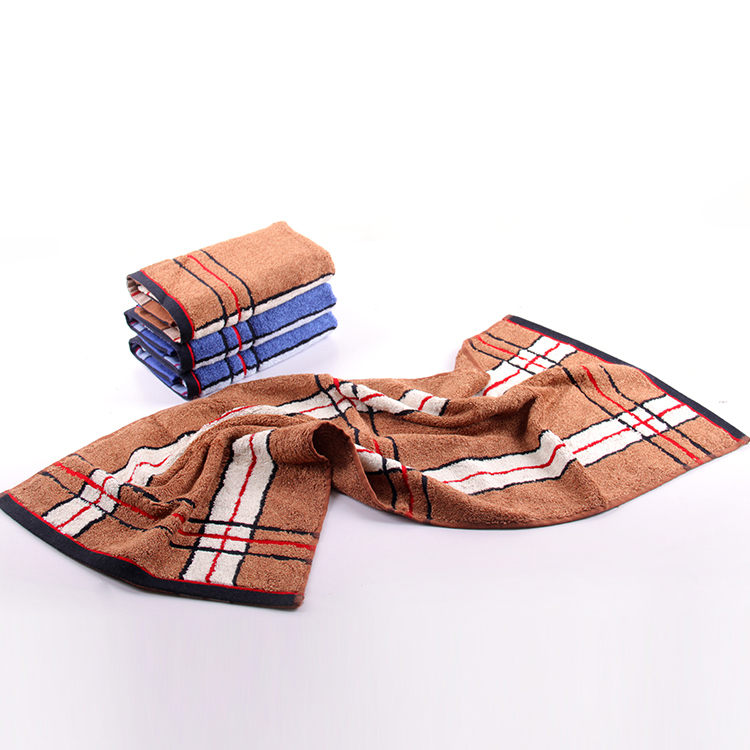 Yarn Dyed Thick Bamboo Cotton Towel Set Of 2, 1 Bath Towel, 1 Face Towels, For Bathroom, Spa, GYM - View 3