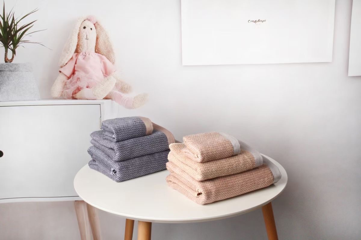 Bamboo Cotton Bath Towel Hand Towel And Washcloth For Bathroom, Spa ,GYM 3pcs Set Gentleman - View 2