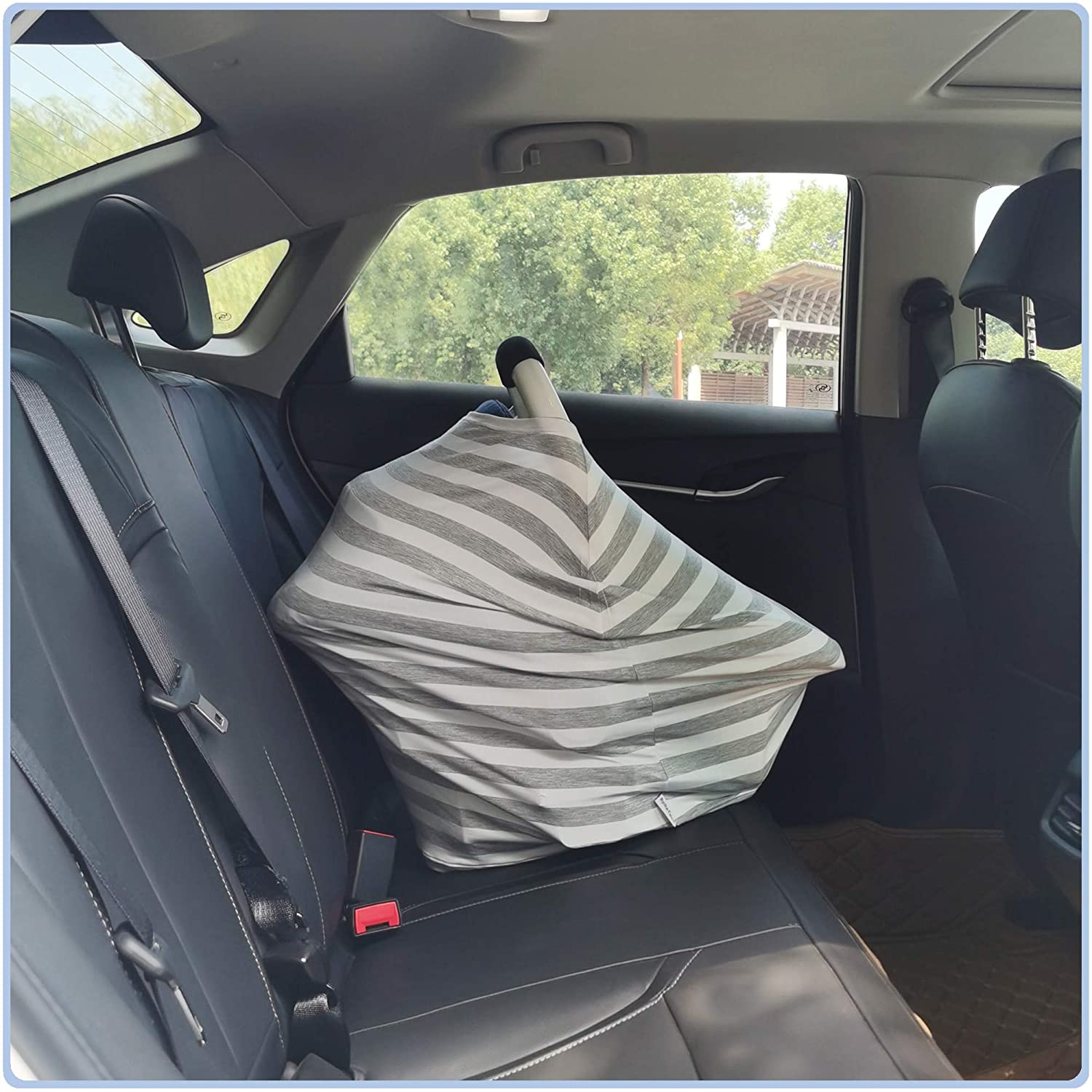 Multi Use Bamboo Jersey Nursing Cover, Scarf, Baby Car Seat, Baby Wrap, Stroller Cover - View 2