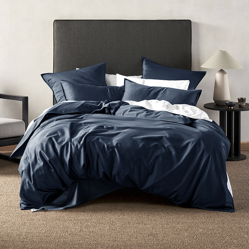 100% Organic Bamboo Silk Satin 60S High Quality Bedsheet Duvet Cover Pillow Cases Bedding Set - View 3