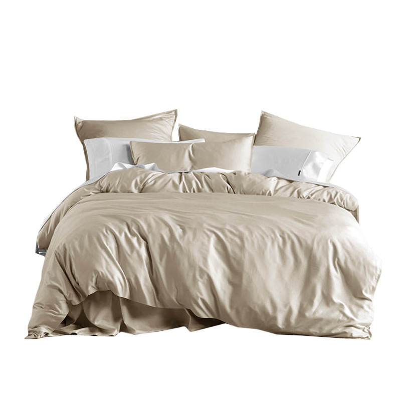 100% Organic Bamboo Silk Satin 60S High Quality Bedsheet Duvet Cover Pillow Cases Bedding Set