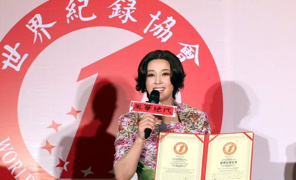 刘晓庆获世界纪录协会世界纪录18