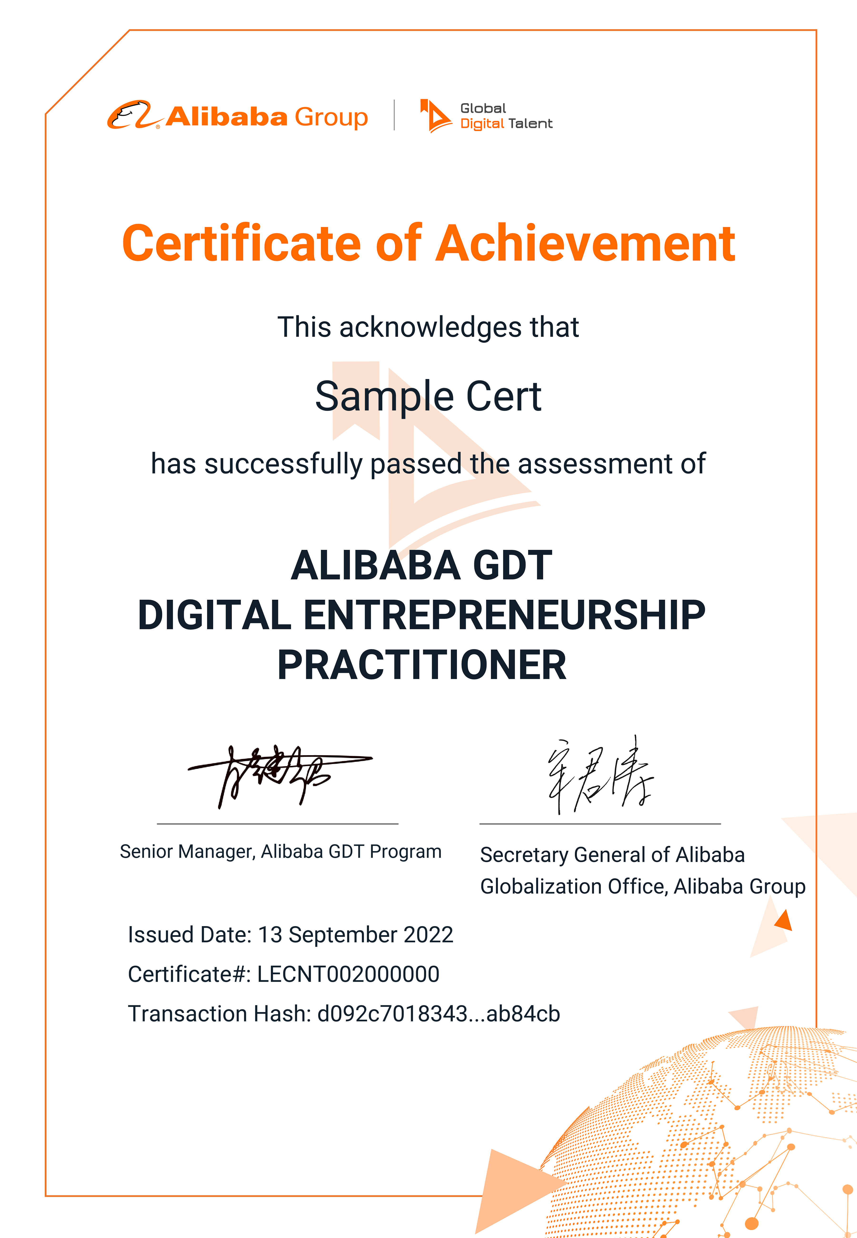 Alibaba GDT Program GDT Certification