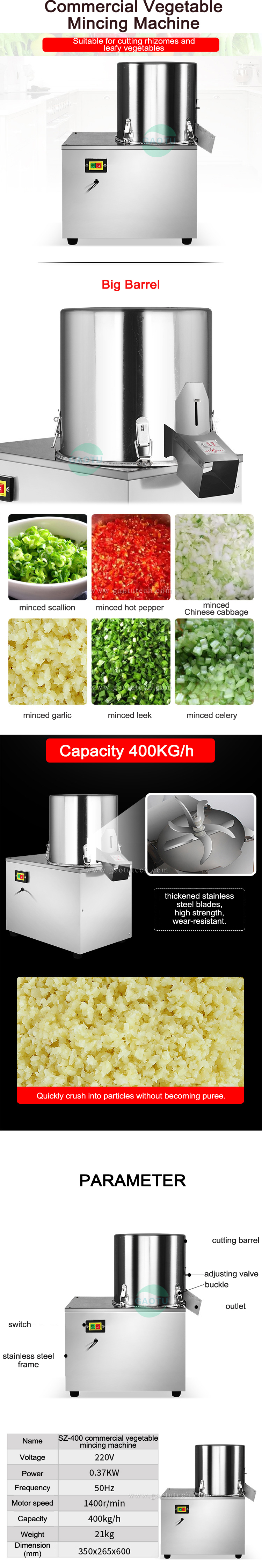Vegetable mincing machineQingdao Gaotu Technology Co.,Ltd