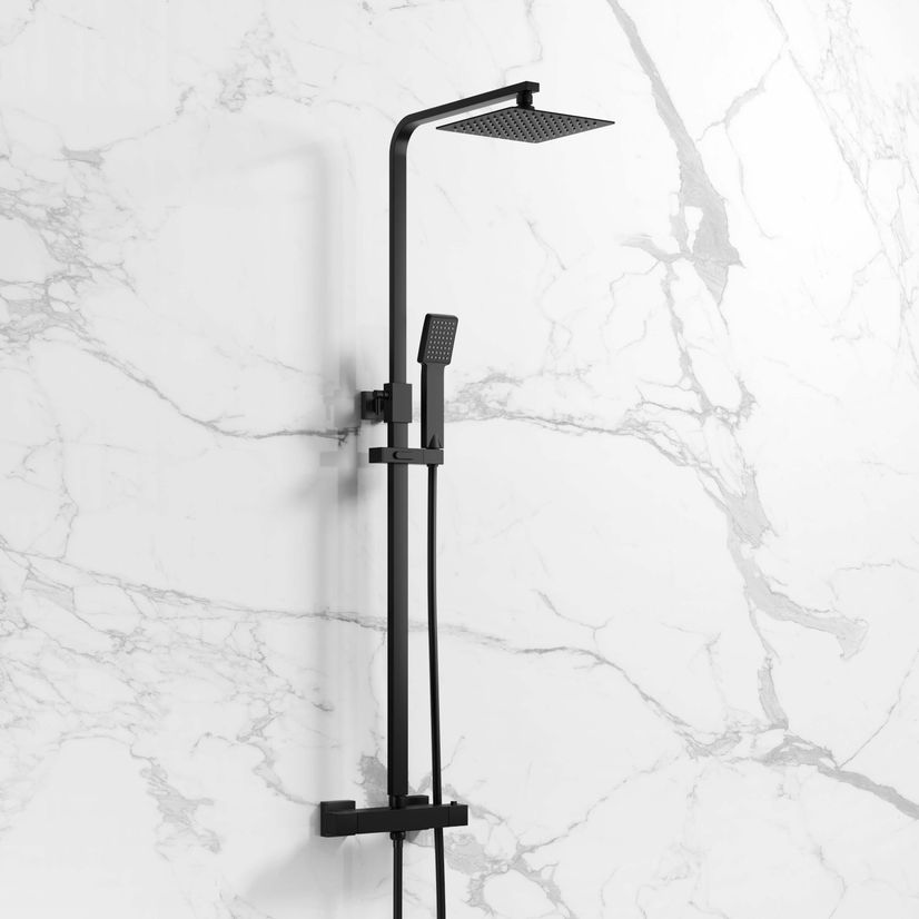 23015-1000-Matt-Black-Square-Thermostatic-Shower-Set_1