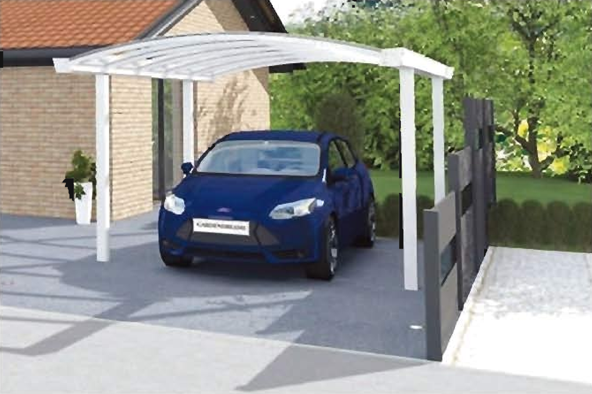 Aluminum Carport-White Sheet