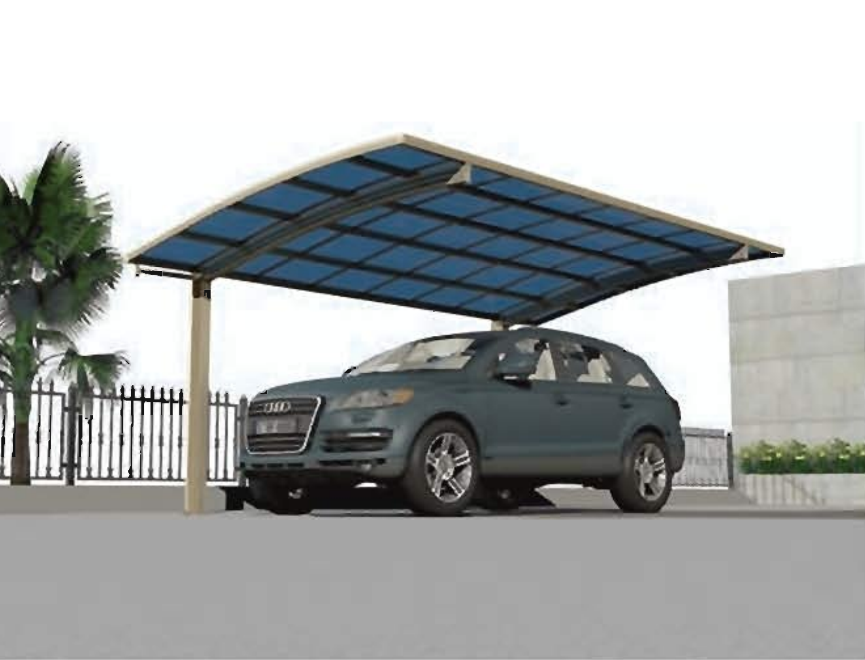 Aluminum Carport-Blue Sheet