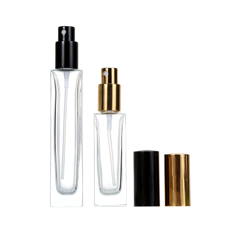 10ml-30ml-50ml-100ml-Clear-Square-Refill-Perfume-Spray-Glass-Bottle-Reusable-Portable-With-Gold-Silver1