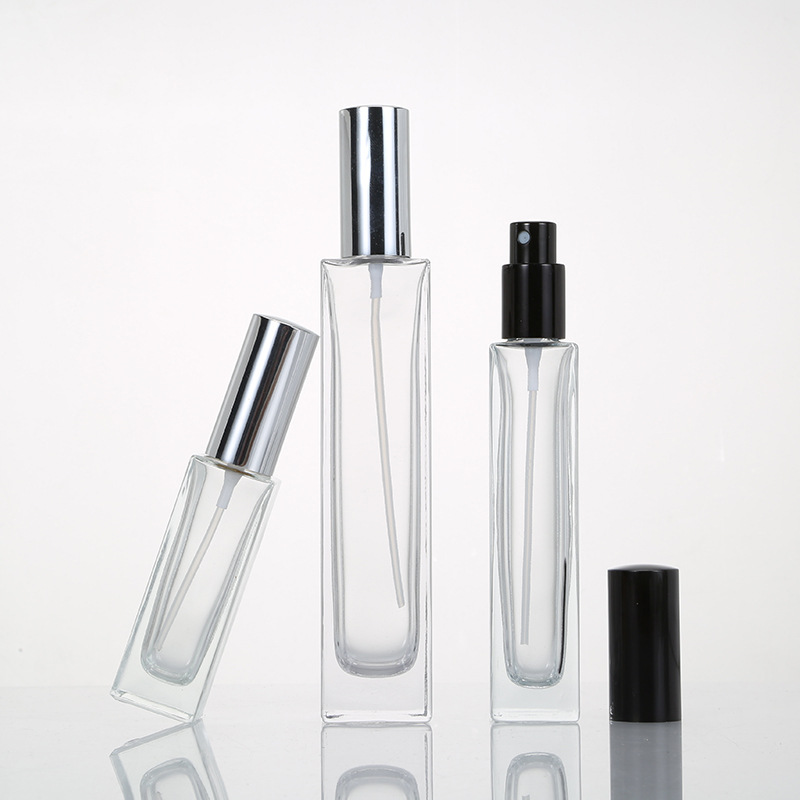 10ml-30ml-50ml-100ml-Clear-Square-Refill-Perfume-Spray-Glass-Bottle-Reusable-Portable-With-Gold-Silver3