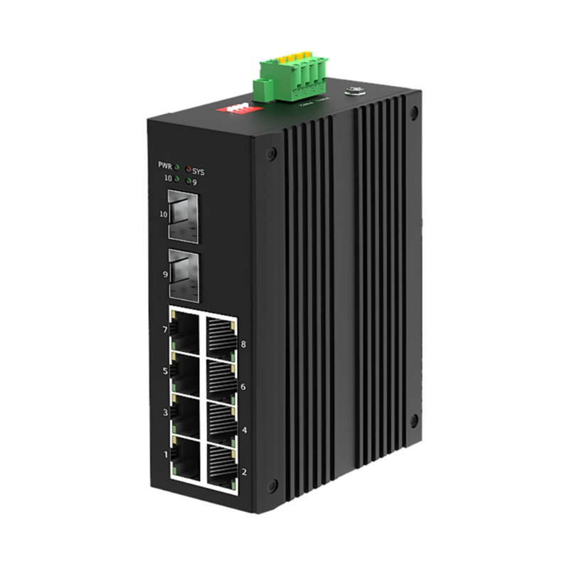8*10/100/1000Base-TX to 2*1000Base-FX Unmanaged Industrial Ethernet Switch