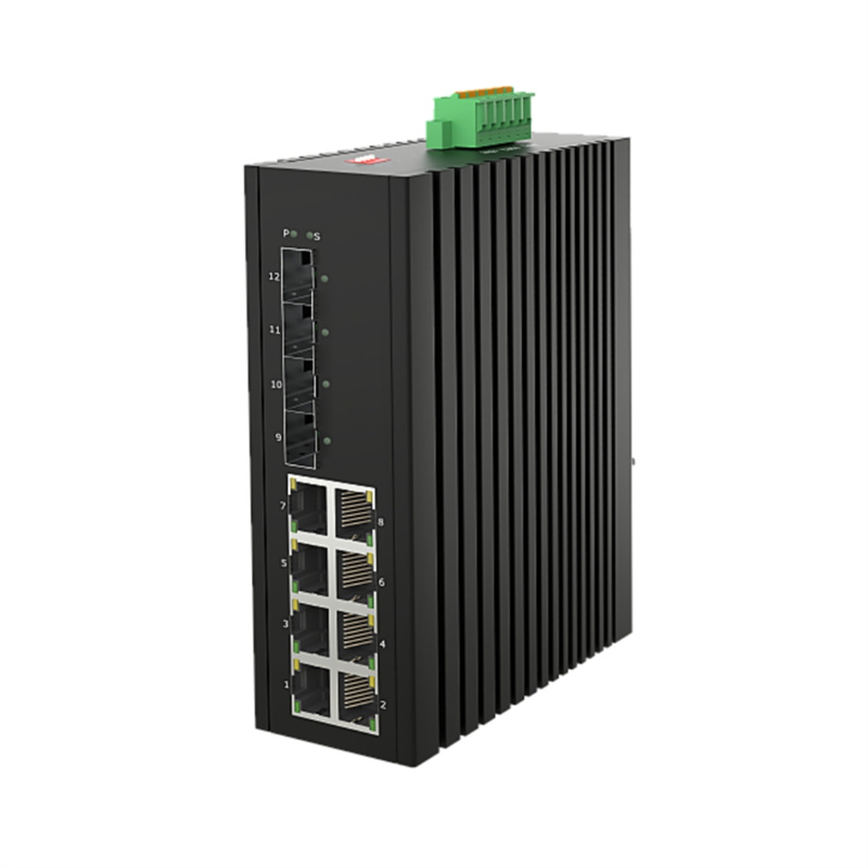 8*10/100/1000Base-TX to 4*1000Base-X Unmanaged Industrial Ethernet Switch