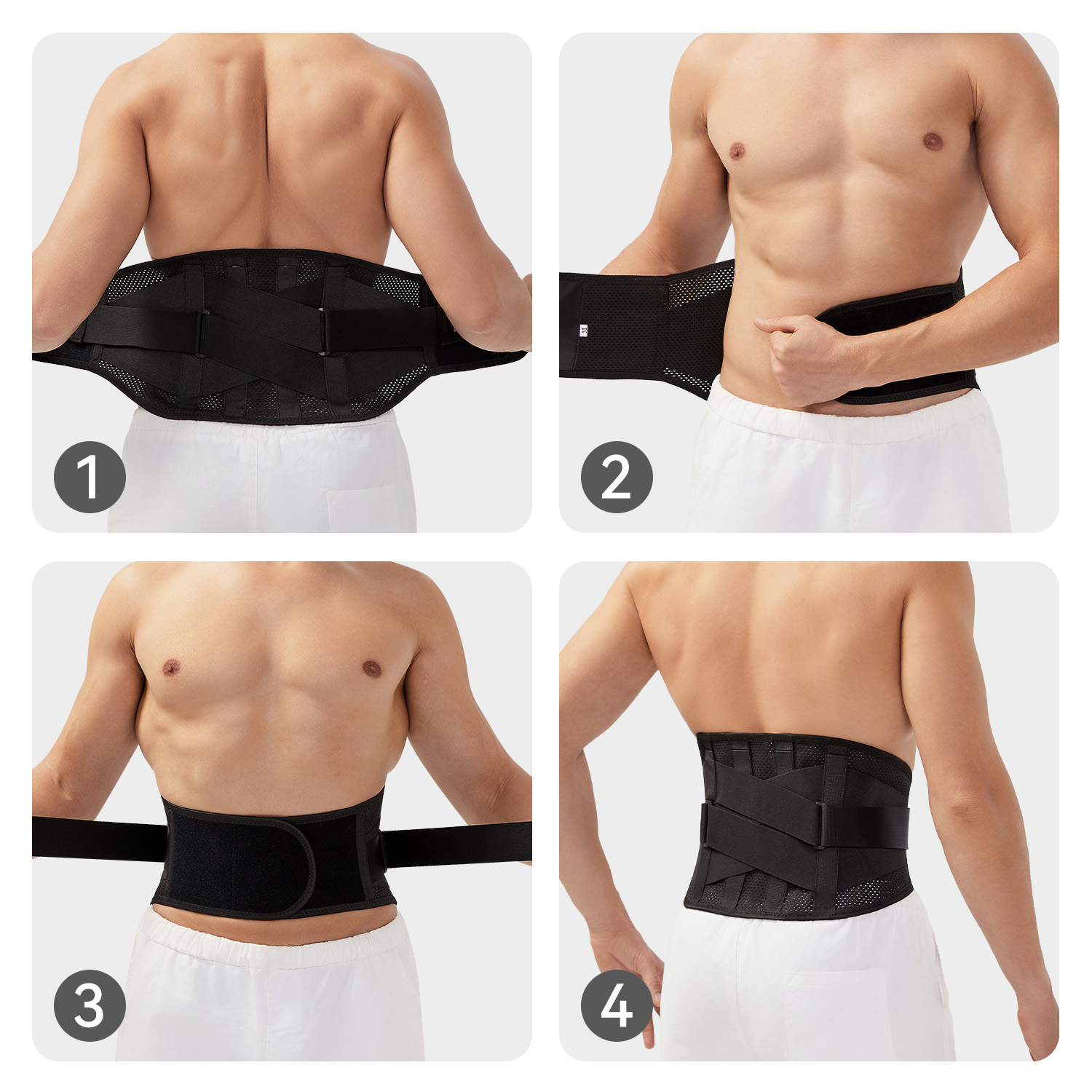 Kneesport产品图片-黑色轻薄护腰-画板2