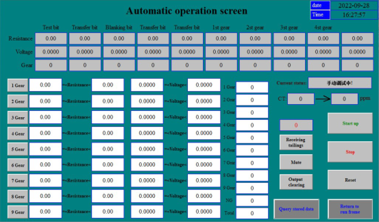 Automatic Operation Screen