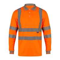 Mens-Hi-Vis-High-Visibility-Reflective-Tape-Safety-Polo-Contrast-Long-Sleeve-Workwear-Visibility-Tee-Tshirt-Top-4