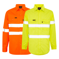 Hi-Vis-Long-Sleeve-150g-Safety-Work-Shirt-reflective-Tape-Cool-Vents-3