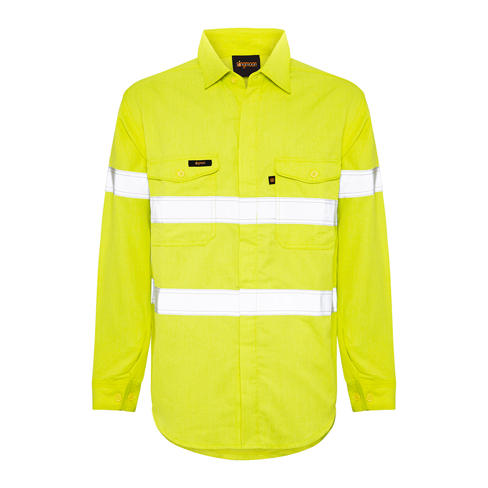 Hi-Vis-Long-Sleeve-150g-Safety-Work-Shirt-reflective-Tape-Cool-Vents-5