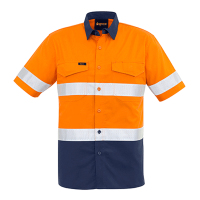 Hi-Vis-Shirts-Tape-Safety-Work-Shirt-Cotton-Drill-Vent-Light-Short-Sleeve-4