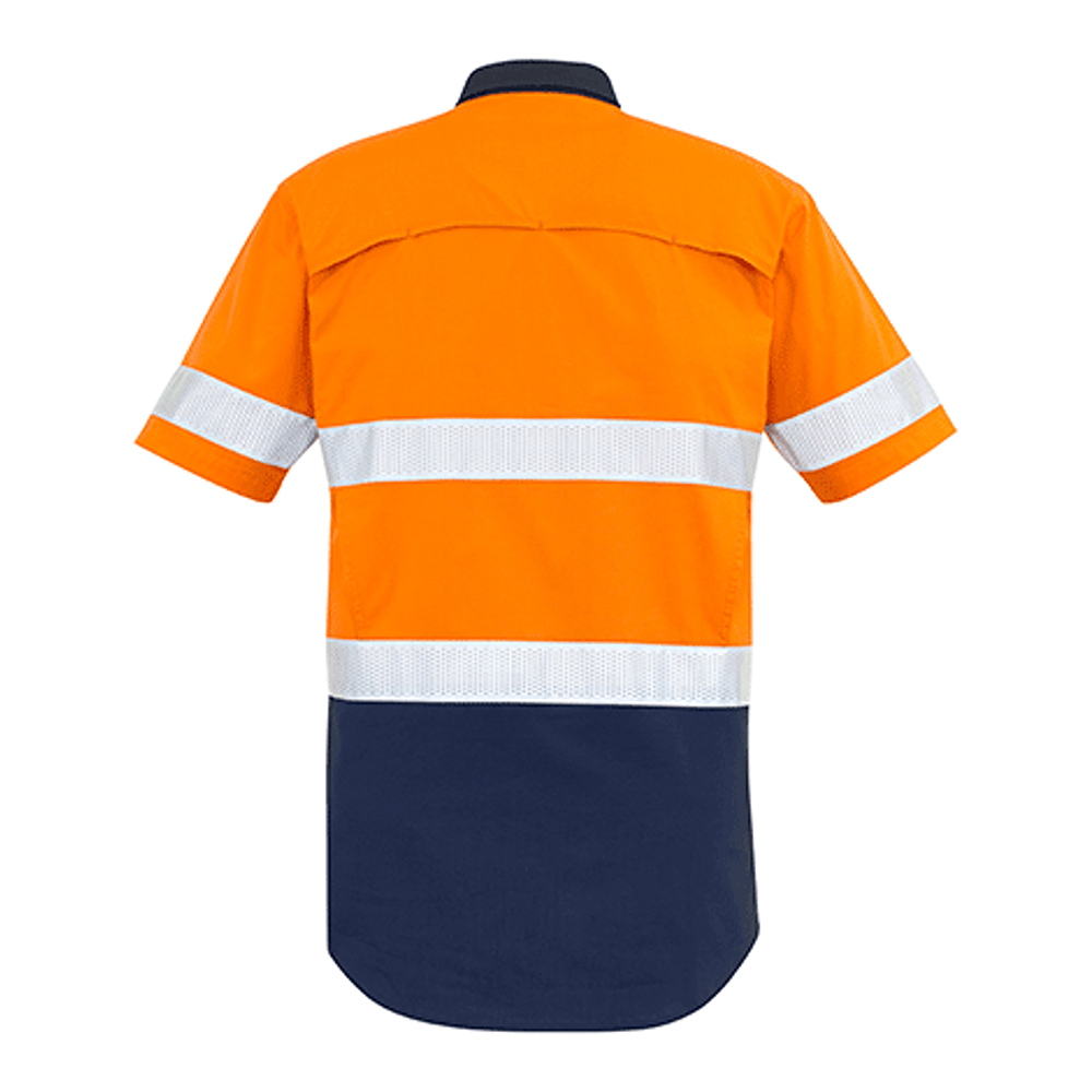 Hi-Vis-Shirts-Tape-Safety-Work-Shirt-Cotton-Drill-Vent-Light-Short-Sleeve-8