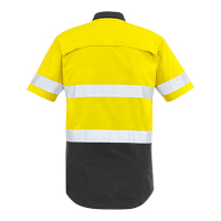 Hi-Vis-Shirts-Tape-Safety-Work-Shirt-Cotton-Drill-Vent-Light-Short-Sleeve-9