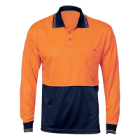 HiVis-Two-Tone-Cool-Breathe-Polo-Shirt-LongSleeve-2