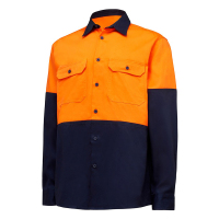 Cotton-drill-work-shirts-long-sleeve-two-tone-construction-shirt-2