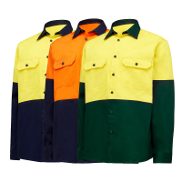 Cotton-drill-work-shirts-long-sleeve-two-tone-construction-shirt-7