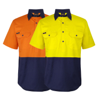 Hi-Vis-Close-Front-SS-150G-Work-Shirt-2